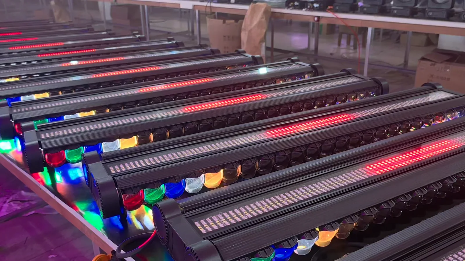 Close view of RG-906 lens rows and segmented center LEDs
