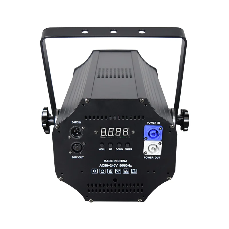 Rear DMX and power connection panel of RG-245