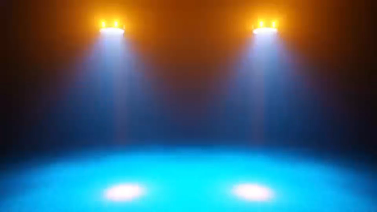 Supplied paired fixture demonstration showing blue aerial light