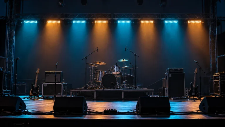 Illustrative pixel control vs built-in effects rehearsal or planning scene