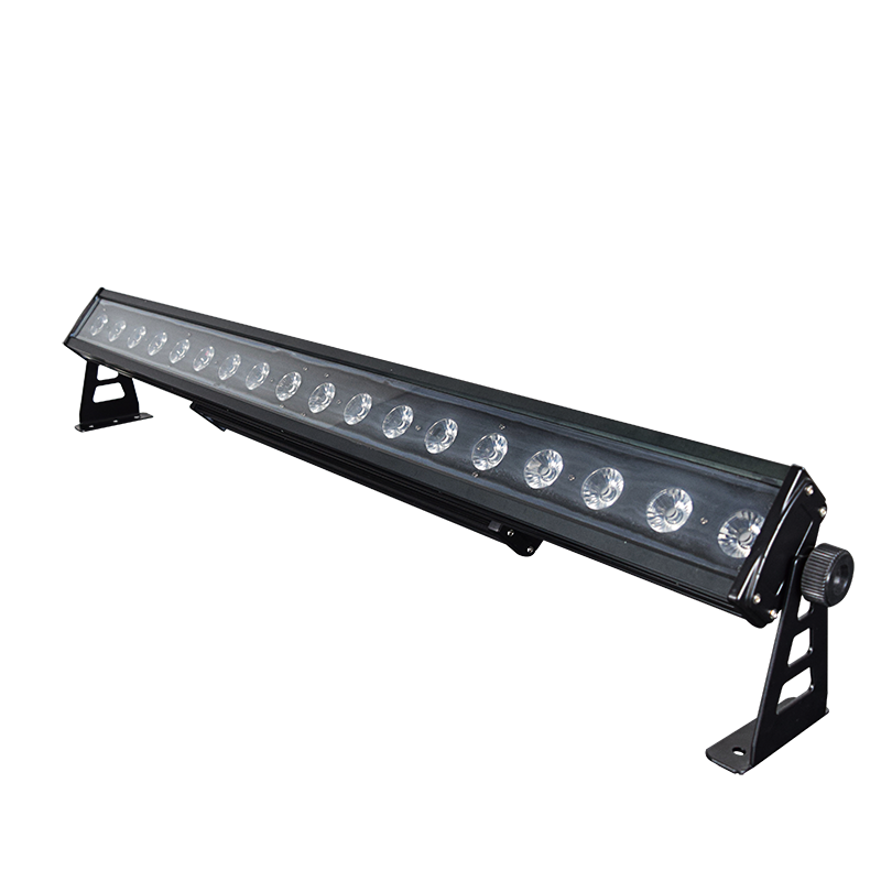 200W IP65 RGBW LED Wall Wash Light angled front view of the RGBW wall wash light with mounting brackets