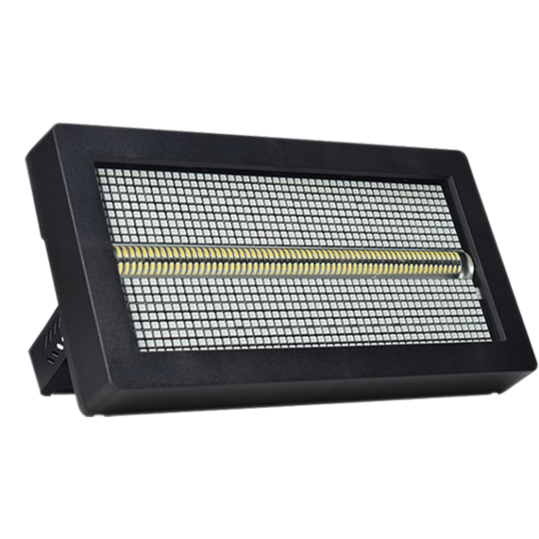 96 RGB / 32 White Segment LED Strobe — Angled RG-908D strobe panel showing RGB LED arrays and a central white-light strip