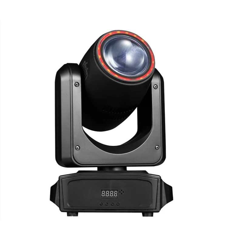 Mini Twin-Beam LED Moving Head Light mini twin-beam moving head with front lens, colored ring and control panel