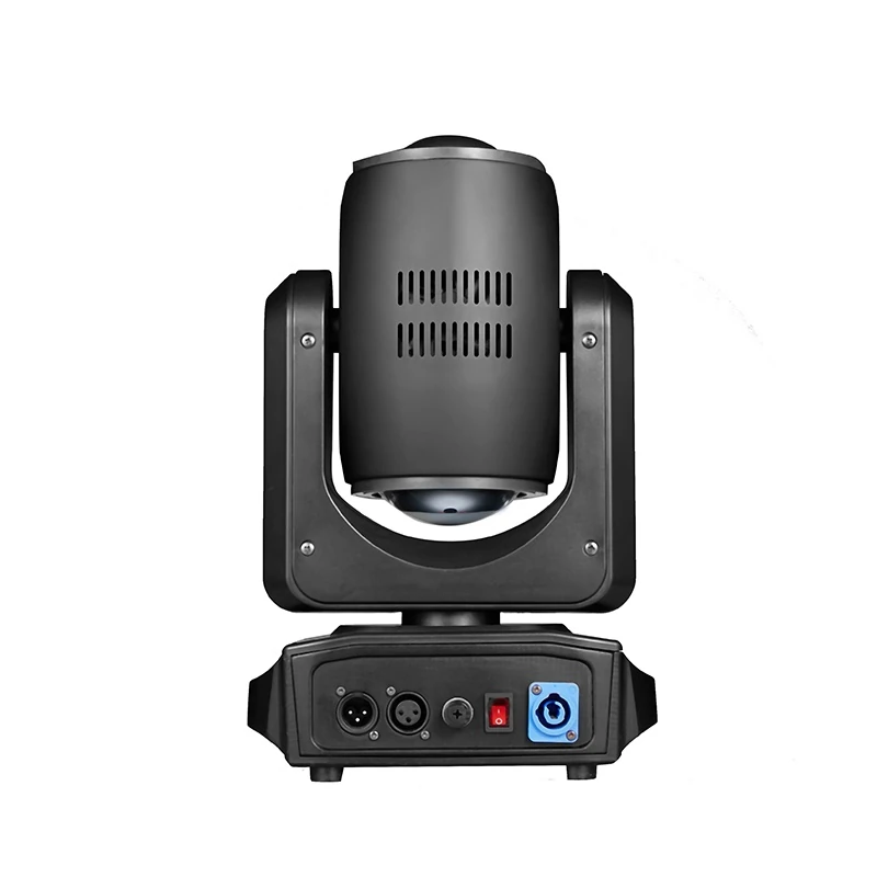 Rear view of RG-218 showing DMX sockets, switch and power inlet