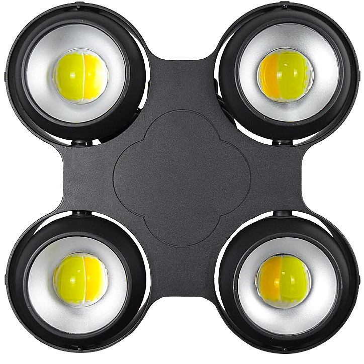420W IP65 4-Head COB LED Blinder Light — Front view of RG-244B four-head COB blinder in a two-by-two layout