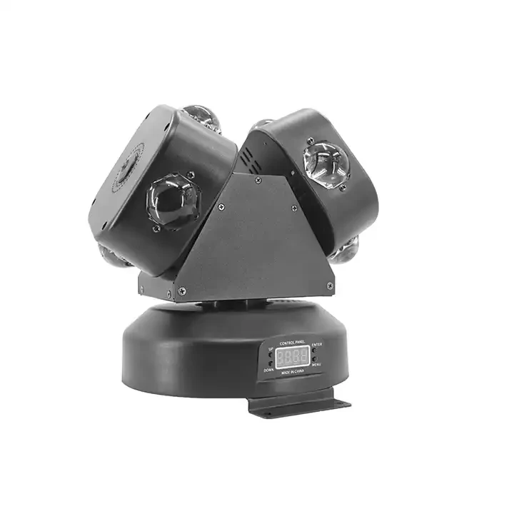 Dual-Arm LED Wheel Moving Head Light with Red & Green Lasers dual-arm LED wheel fixture with two optical heads and front control panel