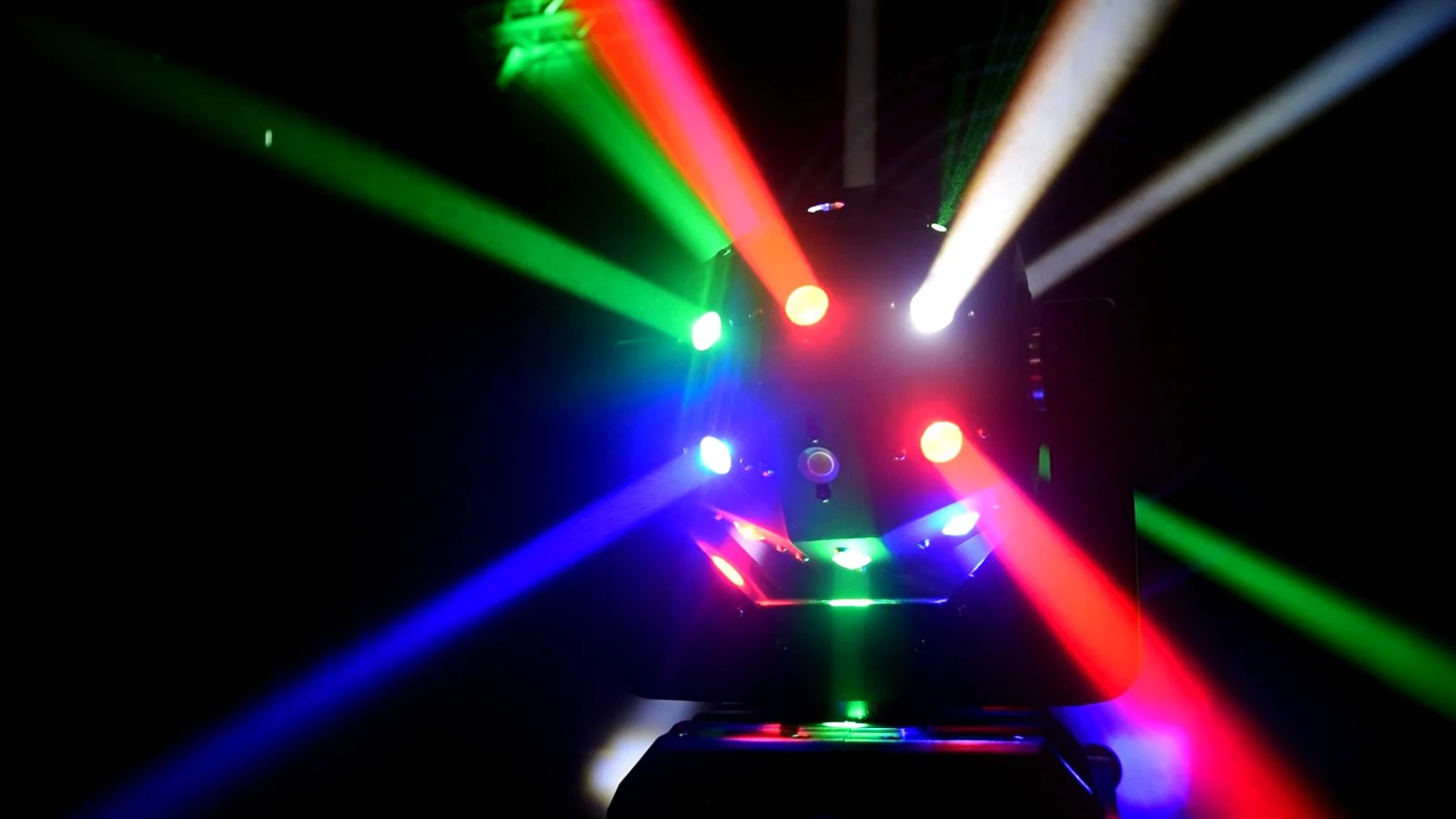 Front demonstration of mixed LED beams from RG-274