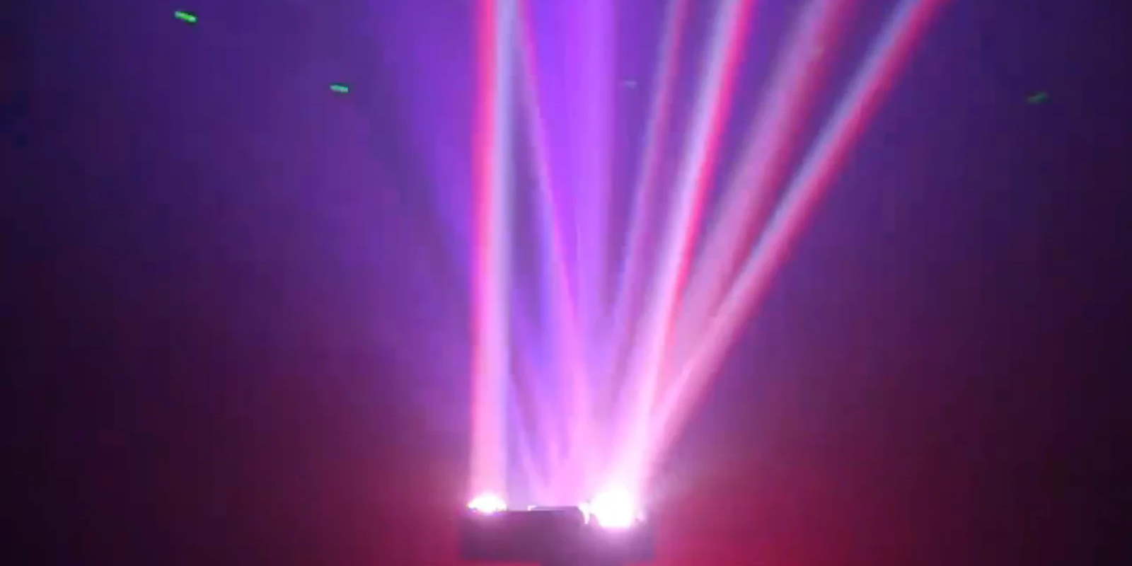 Supplied RG-290 demonstration showing pink and white aerial light