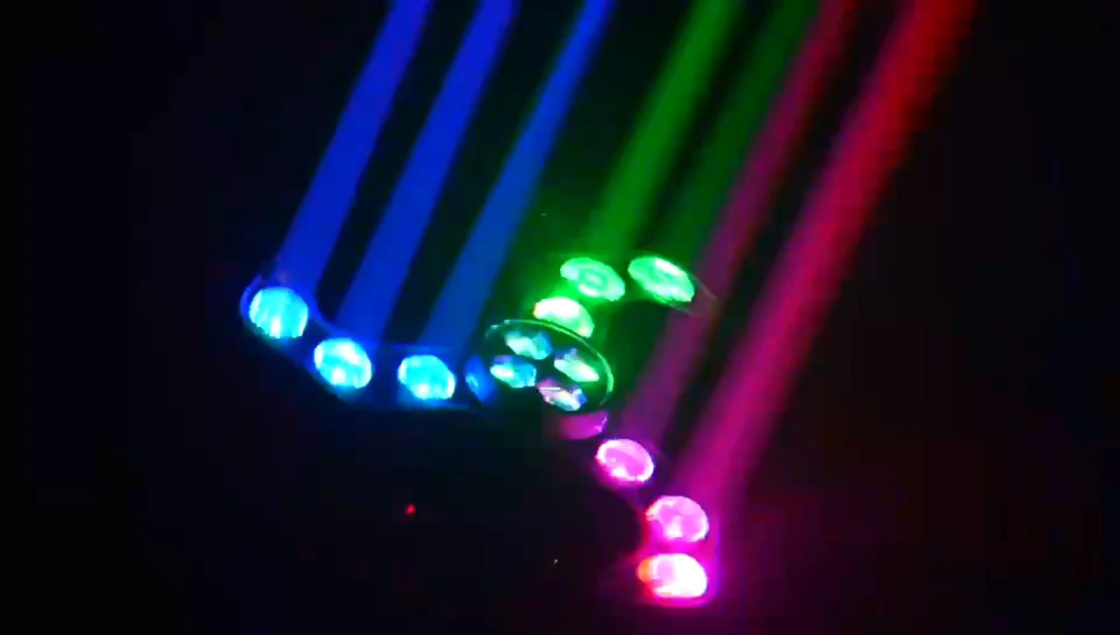 Supplied colored beam scene showing the central lens assembly