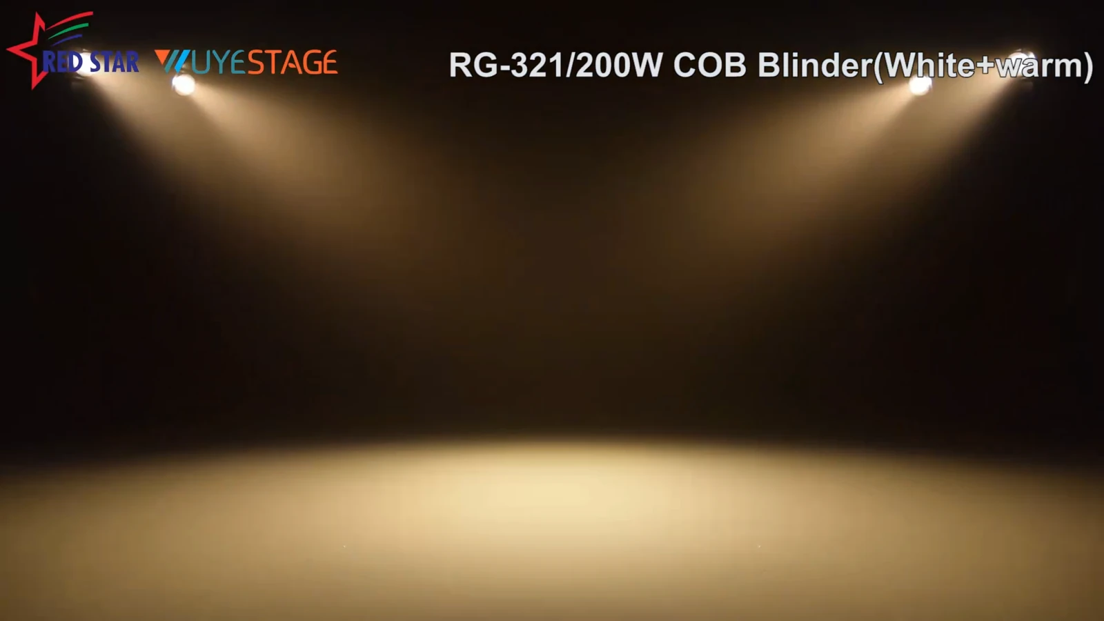 Two RG-321 fixtures demonstrating warm-light coverage on the floor