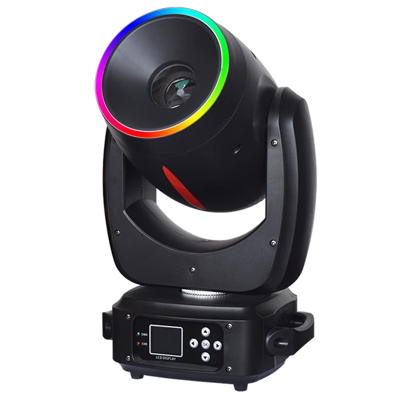 200W LED Spot Moving Head Light LED spot moving head with front lens and multicolor ring