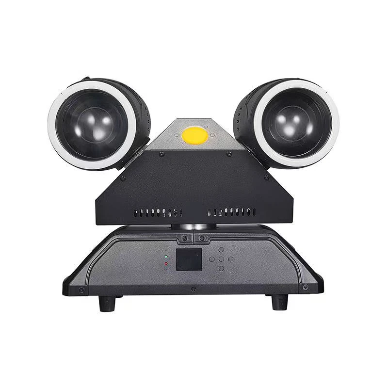 Front view showing twin lens assemblies and control display