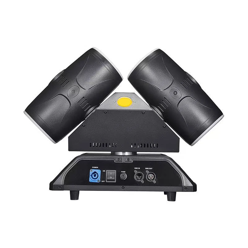 Rear view of RG-339 PLUS showing DMX in, DMX out, switch and power inlet