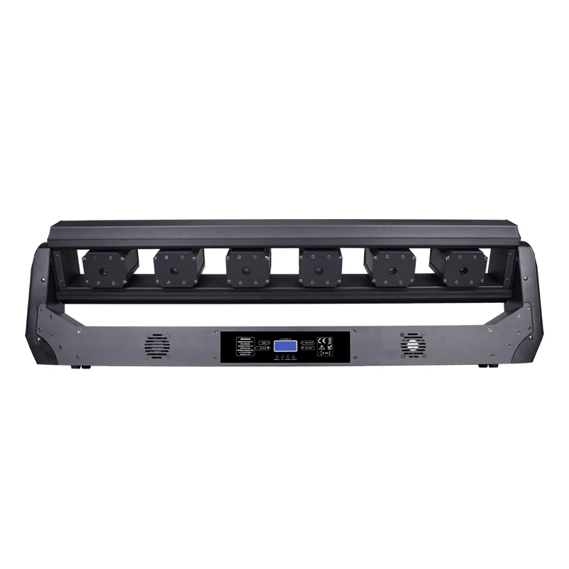 Straight control-side view of RG-762B six-head laser bar